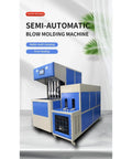 Semi Automatic Blow Molding Machine For Pet Bottle Manufacturing, Custom Mold Compatibility, Hella Smooth Operation, Top Notch Durability, No Hassle Industrial Packaging System, blue and gray design.