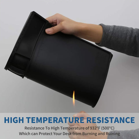 Testing heat resistance of black Magnetic Silicone Soldering Mat With Heat Resistance Up To 932 Degrees Fahrenheit