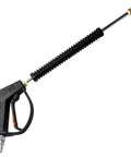 Trigger Gun And 18 Inch Wand Kit For Pressure Washer Commercial Grade M407 Spray Gun With 3/8 QC Plug Chrome Plated Molded Grip Lance