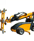 Heavy Duty Electric Vacuum Glass Lifter With Multi Suction Cup System For Smooth Curtain Wall Construction And No Sweat Glass Panel Install Pro Grade Mobile Robot Handler, featuring large suction cups and a motorized arm.