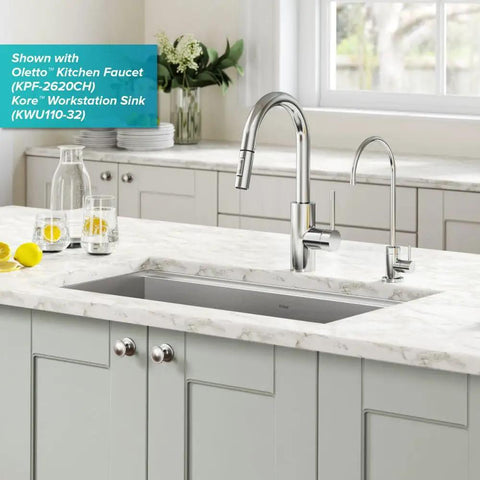 Purita Lead-Free Kitchen Water Filter Faucet, Standalone On Demand Filtered Water, 100 Percent Lead-Free Brass Body and Waterlines