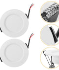 ROMISBABA 10 Pcs White LED Recessed Downlight Retrofit with Metal Housing, bright ceiling lights with wires and clips.