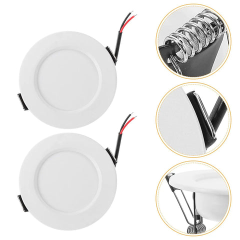 ROMISBABA 10 Pcs White LED Recessed Downlight Retrofit with Metal Housing, bright ceiling lights with wires and clips.
