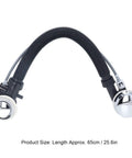 Aramox Bathtub Overflow Drainer Plastic Overflow Drain Pipe 65cm Concealed with flexible hose and chrome finish.