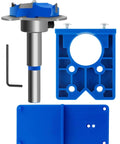 This Heavy Handed 35mm Concealed Door Hinge Drilling Jig Kit Delivers laser precision with carbide bits and routing cage.