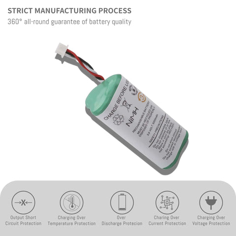 5-Pack Ni-MH Battery Replacement Pack 3.6V 1000mAh For LS4278 LS4278M DS6878 Cordless Bluetooth Laser Barcode Scanner Battery