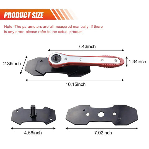 Brake Caliper Press Tool With Extra 2 Steel Plates Piston Spreader And 360 Degree Swing Ratchet Caliper Wrench Caliper Hanger
