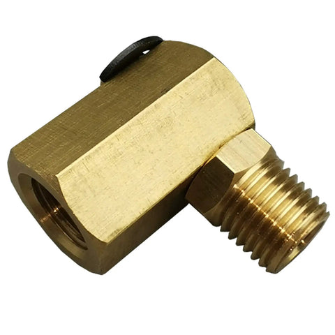 Brass Ninety Degree Swivel Joint For Air Hose Reels, Quarter Inch FPT To Quarter Inch MPT, 90-degree brass fitting