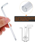 Close-up of chamfered end on Six-Piece Ball End Hex Key Wrench Set 4mm Dope Chrome-Vanadium Steel L Shaped Hex Wrenches
