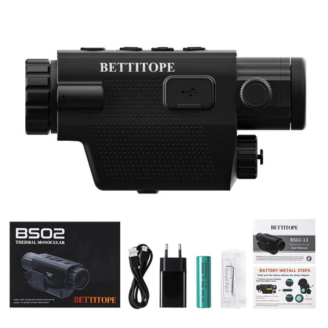 Beefed Up Thermal Imaging Monocular With 256x192 IR Resolution, 13mm Lens, 50Hz Night Vision, wireless connectivity package contents
