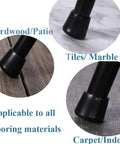 No Slip Rubber Chair Leg Tips Caps Three Quarter Inch Inner Diameter Floor Protectors Round Black 16 Pack on various floors