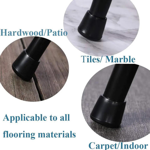 No Slip Rubber Chair Leg Tips Caps Three Quarter Inch Inner Diameter Floor Protectors Round Black 16 Pack on various floors