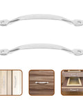 2 Pack Zinc Alloy Cabinet Pull Handles Vintage Door Pulls For Wardrobe And Furniture Bright Chrome Finish 128mm Hole Spacing