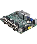 Bulletproof Fanless Mini PC With Slick Design And Badass Intel Core I7 10510U Processing Power Featuring Six RS232 And RS485 Serial Ports  view of motherboard with multiple ports and connectors.