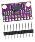 Top Notch 9DOF IMU AHRS Sensor Module High Accuracy For AR VR Applications And IoT Projects BNO085 Based Motion Sensor For Robotics Wearables Drones And Mixed Reality Experiences, purple PCB breakout with header pins