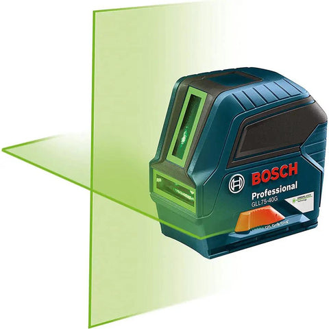 Bosch Professional green cross-line laser in action.