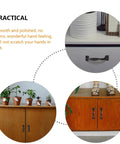 Six Inch Black Arch Cabinet Handles Set Of Six Vintage Iron Drawer Pulls installed on wooden and white cabinets