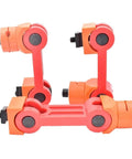 Shop Ready Universal Adjustable Workpiece Stop Positioner For Lathe And Milling Machine Precision Locator Fixture M16 Heavy Hitter No Fuss Locking Tool Jig, red adjustable fixture with sturdy joints.