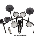 TD-07KV Electronic V-Drums Kit with Dual-Ply Mesh Heads for Snare and Tom Pads, ultra quiet practice setup, top view