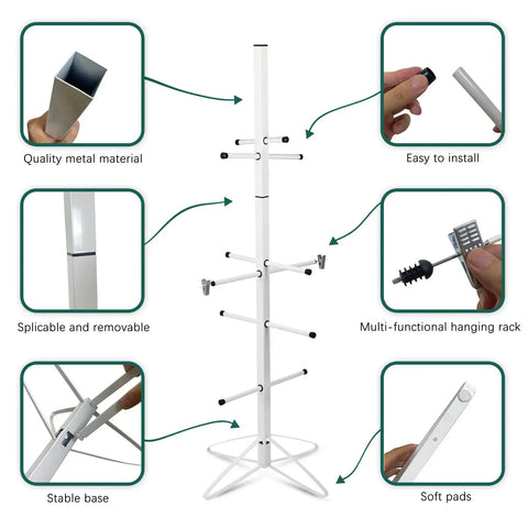 Heavy Duty Metal Hockey Gear Drying Rack For Drying And Storing Adult And Kid Equipment with sturdy construction and clips