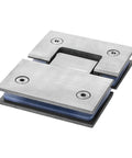 Heavy Duty Shower Screen Hinges With 180 Degree Pivot Clip For Bathroom Glass Doors rock solid stainless steel hardware close-up view.