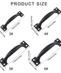 4 Pcs Bow-Shaped Barn Door Pulls And Cabinet Handles For Wood Furniture, Antique Dresser Drawer Knobs size chart
