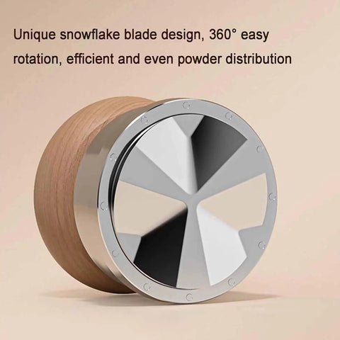 Kickass Espresso Tamper Set 58mm WDT Tool Magnetic Silicone Mat Self Leveling Distributor Spring Loaded Design, unique snowflake blade design