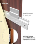 Heavy Duty French Cleat Picture Hanger Kit With Stealth Aluminum Wall Brackets For Artwork Mirrors And Whiteboards Holds 50 Pounds Per Pair No Sweat Install showing interlocking Z-Clip system