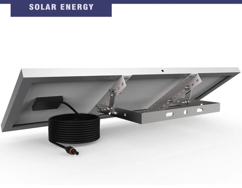 Back view of DC 35V 25W Solar Panel Powered Charger Kit with Mount Bracket for ME GO 600 Automatic Sliding Gate Openers