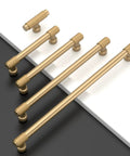 10 Pack 5 Inch Champagne Bronze Cabinet Pulls Knurled Handles For Cabinets And Drawers 128 Mm Hole Centers on a white and black surface