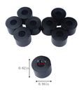 Quad Roller Skating 85A Cushion Set for PowerDyne Reactor Trucks Universal Fit Black Four High Rebound Cushions dimensions shown