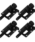 Heavy Duty Adjustable Furniture Levelers with Right Angle Sidemount Design for Cabinets Tables and Workbenches Built to Last Black PVC and Steel Feet