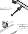Close-up of secure locking screw adjustment on Killer 12 Inch Woodworking Pencil Compass And Divider Tool With Secure Lock Mechanism.