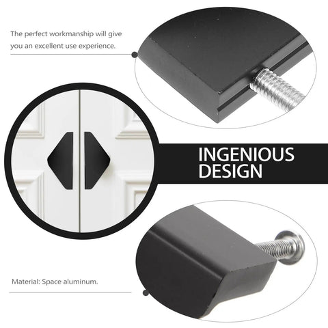 Triangle Cabinet Pulls Set Of 4 Black Aluminum Drawer Handles 64 Mm Center To Center Mounting Ideal For Kitchen Cabinets