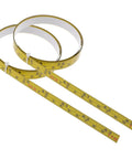 No Sweat Self Adhesive Measuring Ruler Tape 2 Pack shows two yellow adhesive measuring strips for woodworking projects.
