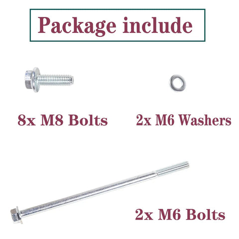 Heavy Duty Oil Pan Bolt Kit For Chevy Gm Ls Series Engines Ls1 Ls3 Lq4 L92 includes 8 M8 bolts and 2 M6 washers for secure installation.