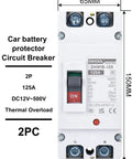 Heavy Duty 125 Amp DC Circuit Breaker And Battery Disconnect Switch For Solar Systems And UPS featuring a front view for easy maintenance.