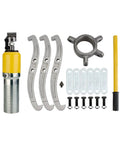 Heavy Duty 30 Ton Hydraulic Bearing Puller featuring reversible two or three jaw heads, manual pump kit for gear extraction.