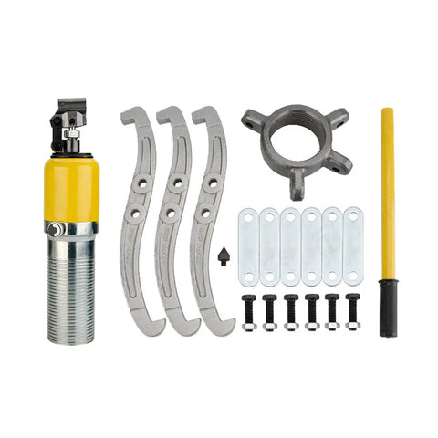 Heavy Duty 30 Ton Hydraulic Bearing Puller featuring reversible two or three jaw heads, manual pump kit for gear extraction.
