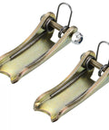 2 Pack Steel Safety Hook Latch Replacement Kit For Clevis Slip Hook Truck Trailer Towing Receiver Hitch Golden Tone