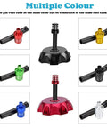 Two Pack ATV Gas Tank Vent Hose Kit With Aluminum Breather Valve And Check Ball Universal in multiple colors, including blue.