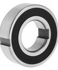 Beefed Up Heavy Duty Sprag Clutch One Way Bearing With Dual Keyway Freewheel 25x52x15mm CSK25PP, metal housing, close-up view