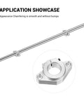 Amazon four-pack SHF16 aluminum rail clamps for 12mm linear guides; side view with clamps and close-up of clamp seat