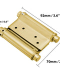 4 Pack 3 Inch Brass Stainless Steel Double Action Spring Hinges Self Closing For Cafe Saloon Pub Doors And Gates With Pins And Screws