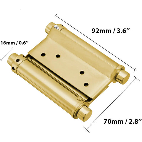 4 Pack 3 Inch Brass Stainless Steel Double Action Spring Hinges Self Closing For Cafe Saloon Pub Doors And Gates With Pins And Screws