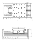 High Precision Linear Guide Rail Kit HGR15 With SFU1605 Ball Screw Support detailed engineering drawing showing dimensions.