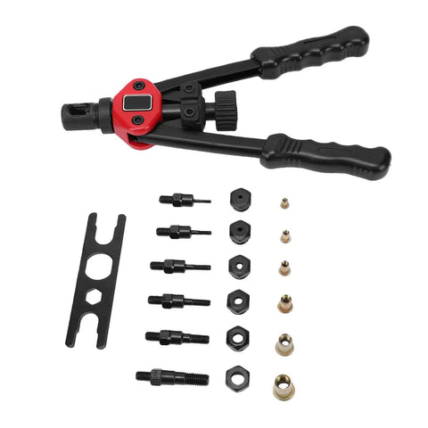 All In One Rivet Nut Tool Kit With 6 Mandrels M3 M4 M5 M6 M8 M10 And 175 Piece Metric Rivet Nut Set for automotive use
