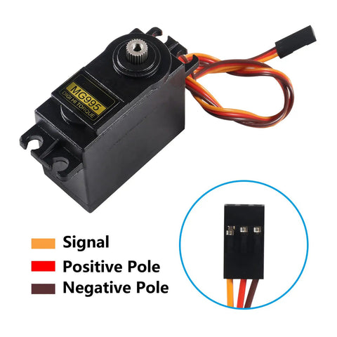 MG995 Six Pack Micro Servo 180 Degree Metal Gear Waterproof Digital Beefed Up High Speed Torque Servo Motor for RC Airplane