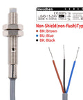 Inductive Proximity Sensor Switch M5 1.5mm Sensing Distance, 10 To 30 V DC, PNP Normally Closed, non-shield type with exposed wires