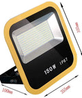 JUDYSSY Solar Flood Lights Working Light Led Flood Light 150W Spotlight Outdoor Waterproof Wall Light,，， in a yellow frame, 355mm x 100mm size.